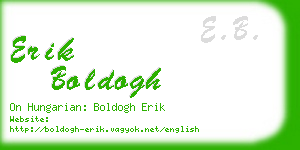 erik boldogh business card